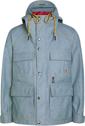 Moncler Field Waterproof Hooded Denim Jacket - Light Blue - 3 (UK40 / L)
