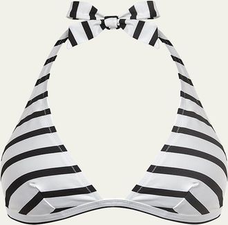 Vilebrequin Stripes Jersey Halter Bikini Top