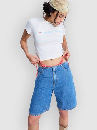 Roxy Cool Girl Longline Denim Pantalones Cortos azul