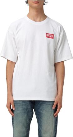 Diesel Tops, Heren, Wit, L, T-Shirts