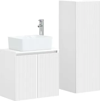 vidaXL Juego De Muebles De Ba&ntilde;o 2 Uds. Blanco 33 X 34,5 X 100 Cm Vidaxl