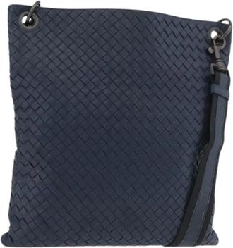 Bottega Veneta Pre-owned Cross Body Bags, female, Blue, Size: ONE SIZE Pre-owned Vintage Shoulder Bag