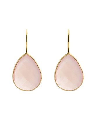 Liv Oliver 18K 25.00 Ct. Tw. Pink Quartz Drop Earrings