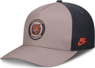 Nike Detroit Tigers Cooperstown Rise Nike Mens MLB A-Frame Adjustable Hat in Brown | NB1A0ILJD61-LCD