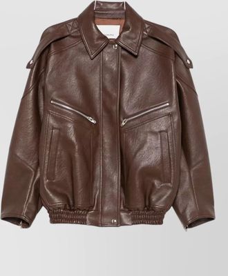 Frankie Shop faux leather bomber jacket
