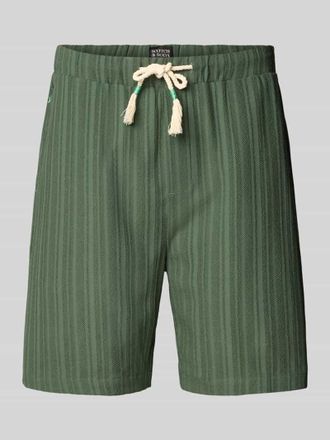 Scotch & Soda Regular Fit Sweatshorts mit elastischem Bund in Oliv, Gr&ouml;&szlig;e L