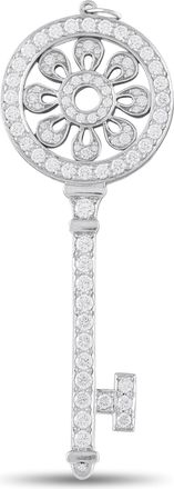 Tiffany & Co. Platinum Diamond Key Pendant 5421