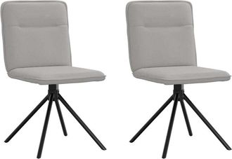 vidaXL Sillas de comedor 2 uds tela gris nube Vidaxl