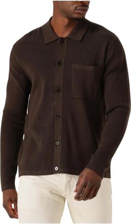 Anerkjendt Overhemden, Heren, Bruin, M, Bruine Ribgebreide Vest voor Mannen