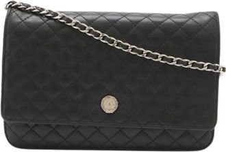 Chanel Pre-owned Pochette Schoudertas - Dames - Vintage Schoudertas - Zwart - ONE Size - Leer - Vintage