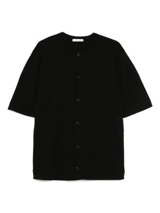 Christophe Lemaire knitted shirt - men - Cotton - S - Black
