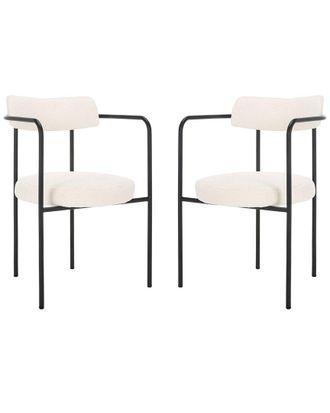 Safavieh Set of 2 Andrean Dining Arm Chairs