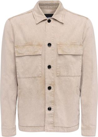 Dondup Stijlvolle Jas - Heren - Zomerjassen - Beige - M - Katoen - Jassen