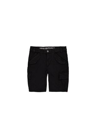 Alpha Industries Shorts ALPHA INDUSTRIES Airman Short, Herren, Gr. 28, Normalgr&ouml;ssen, schwarz, Obermaterial: 98% Baumwolle, 2% Elastan; Futter: 100% Baumwolle, Hosen S