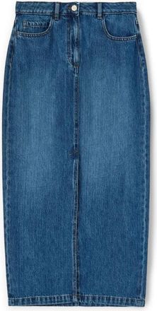 Motivi Denim Midiskirt - Dames - Spijkerrokken - Blauw - 2XS - Denim - Rokken