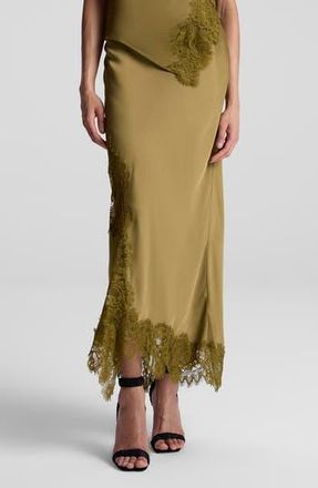A.L.C. Olivia Asymmetric Satin Skirt in Pyrite at Nordstrom Rack, Size X-Large