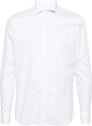 Tagliatore Formele Overhemden - Heren - Zakelijke Overhemden - Wit - 4XL - Katoen - Overhemden