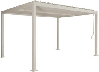 Sweeek P&eacute;rgola bioclim&aacute;tica 3x4m de aluminio y acero con lamas orientables