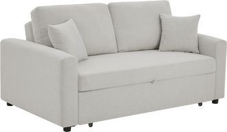 Vente-Unique Sof&aacute; cama de 3 plazas de tela - Beige - INIZOR