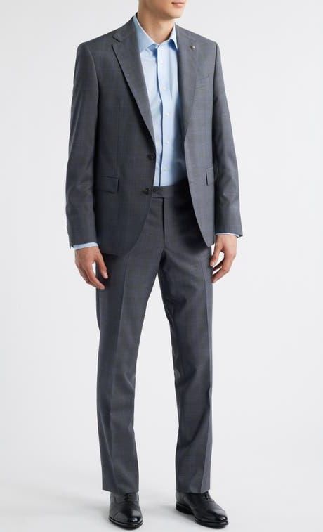 Esprit Plaid Suit in Grey at Nordstrom, Size 36Regular