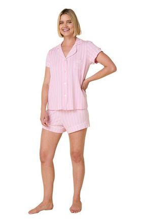 The Cats Pajamas Pima Knit Short Set in Heritage Stripe at Nordstrom, Size X-Large