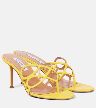 Aquazzura Infinito 75 leather sandals