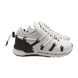 Versace Jeans Couture Sneakers met logoprint - Heren - Schoenen - Wit - Maat: 42 EU
