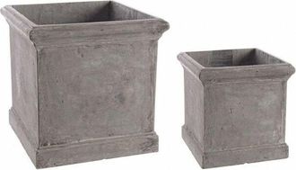 BIZZOTTO Bizzotto - Set2 P.vaso Cemento Qu Grigio