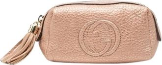 Gucci Pre-owned Clutches, female, Brown, Size: ONE SIZE Pre-owned Soho Pouch