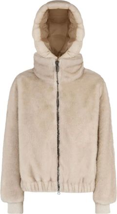Geox Giacca in pelliccia sintetica con zip - Toni neutri