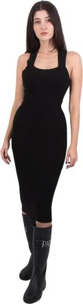 Patou Dubbele Band Boucle Zwarte Jurk - Dames - Kleedjes - Zwart - M - Kleedjes