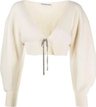 Alexander Wang Truien - Dames - Vesten - Beige - S - Wol - Truien & Vesten