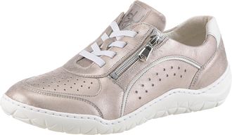 Waldl&auml;ufer Slip-On Sneaker WALDL&Auml;UFER K-MILENA, Damen, Gr. 4,5 (37,5), gold (bronzefarben, wei&szlig;), Nappaleder, metallic, Schuhe Slip-On Sneaker, Komfortschuh, Beq