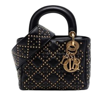 Dior Pre-owned Lady Satchel - Dames - Vintage Handtas - Zwart - ONE Size - Leer - Vintage