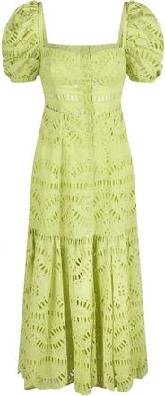 Charo Ruiz Ibiza short sleeve dress - women - Cotton/Polyester - M - Green