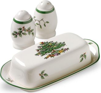 Spode Christmas Tree Hostess Set in Green at Nordstrom