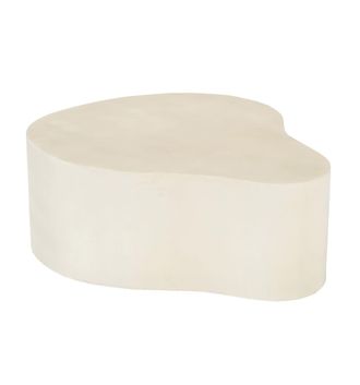 Moloo Mesa de centro org&aacute;nica de 83 cm en MDF hormig&oacute;n blanco