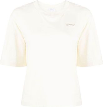 Off-white Walking Man cotton T-shirt - women - Cotton/Cotton - S - Neutrals