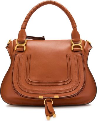Chlo&eacute; Marcie Medium Grained Leather Tote bag - Tan - One Size