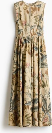 H&M Baumwollkleid mit Spitzendetails - Beige