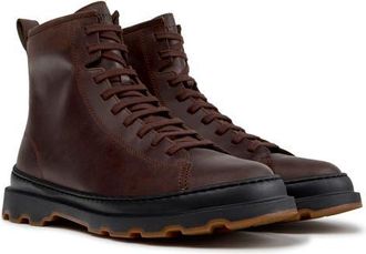 Camper Brutus Lace-Up Boot in Dark Brown at Nordstrom, Size 42