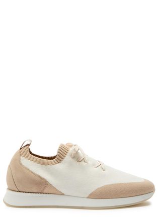 Aur&eacute;lien Colour-blocked Knit Sneakers - Beige - 45 (IT45 / UK11)