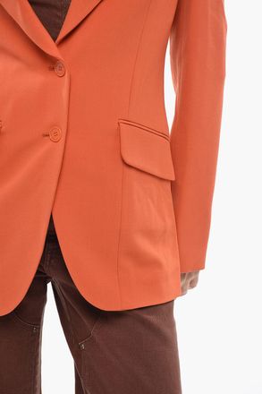 Stella McCartney Blazer in Misto Lana a Tinta Unita con Rever a Lancia Stella McCartney