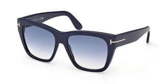 Tom Ford FT1343 FLYNN-02 90W Womens Sunglasses Blue Size 55
