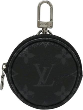Louis Vuitton Pre-owned Wallets, male, Black, Size: ONE SIZE Pre-owned Monogram Eclipse Coin Case