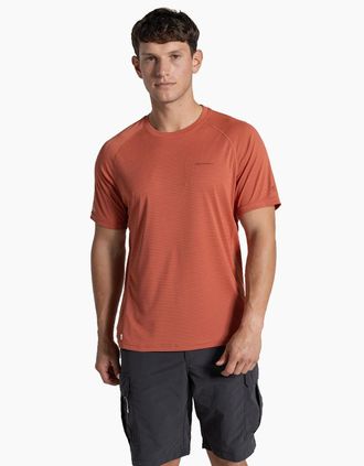 Craghoppers Mens Craghoppers Mens NosiLife SolarShield+ Short Sleeve T-Shirt - Orange - Size: 44