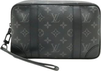 Louis Vuitton Pre-owned Clutches, male, Black, Size: ONE SIZE Pre-owned Monogram Eclipse Clutch Bag