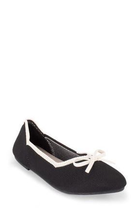Elie Tahari Tortuga Ballet Flat in Black/Ivory at Nordstrom Rack, Size 7.5