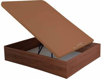 RELAX Canap&eacute; Abatible Relax Musa 3d Gran Capacidad Alturas 38/32 Cm 135x190 Cm - Cerezo - Altura 32 Cm