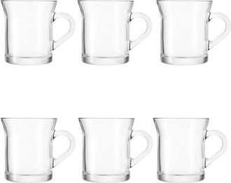 10 Strawberry Street Set Of 6 Glass Cappuccino Mugs